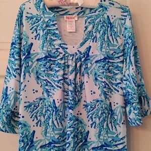 Top it Off Coral Tunic Dress Resort or Coastal Style